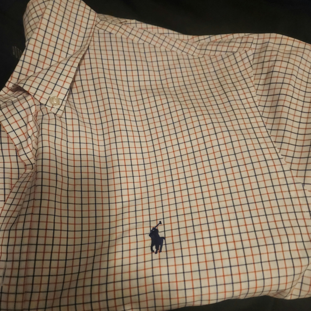 Ralph Lauren Blue Label Checkered Dress Shirt - White, Red, Blue